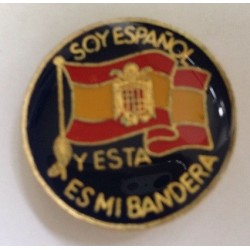 Chapa Redonda Bandera de España "Yo soy Español y esta es...