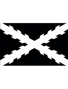 PEGATINA CRUZ DE SAN ANDRÉS EN NEGRO Y BLANCO