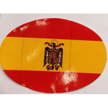 Pegatina Bandera España con el Águila de San Juan.