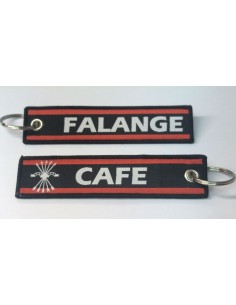 LLAVERO DE TELA FALANGE-CAFE