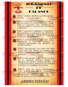 JURAMENTO DE LA FALANGE 50X70 cms