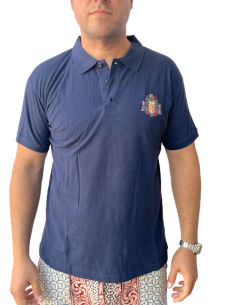 POLO AZUL ESCUDO AGUILA DE SAN JUAN