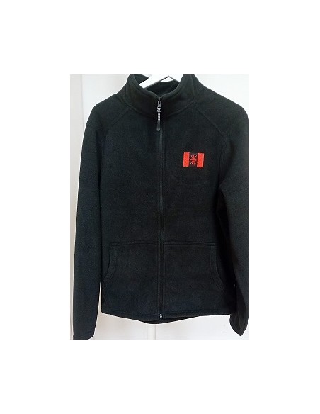 FORRO POLAR NEGRO BORDADO BANDERA FALANGE