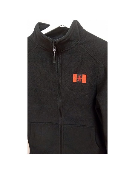 FORRO POLAR NEGRO BORDADO BANDERA FALANGE