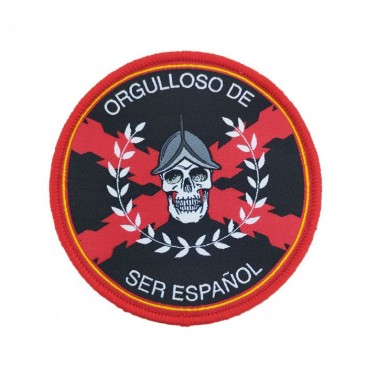 Parche orgulloso de ser español calavera