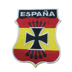 PARCHE TERMO-ADHESIVO ESCUDO DIVISIÓN AZUL CRUZ DE HIERRO