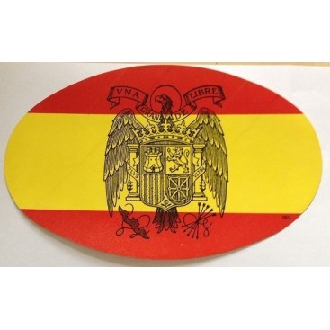Pegatina Bandera España con el Águila de San Juan.