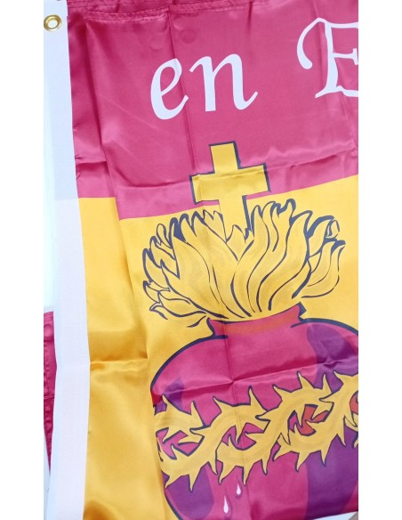 BANDERA ESPAÑA ¡VIVA CRISTO REY! RASO