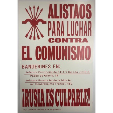 Pegatina cartel banderín de enganche División Azul