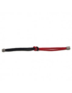 Pulsera colores rojo y negro con broche metálico 2