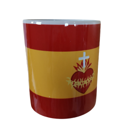 Taza Bandera de España Sagrado Corazón 2