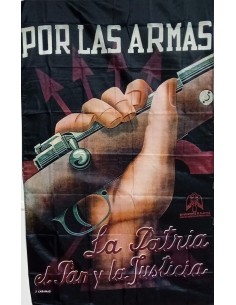 BANDERA POR LAS ARMAS- 90X150 cm.