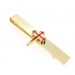 Pasador de Corbata Cruz de Santiago Dorado