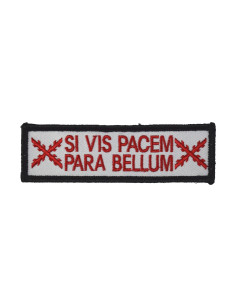 PARCHE VELCRO SI VIS PACEM BLANCO