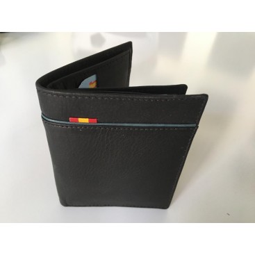 Cartera de piel vertical